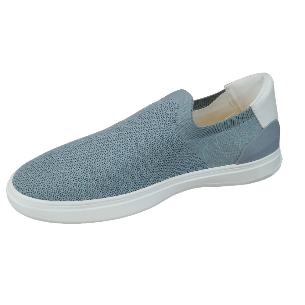 BOLI Knit CASCA Blue and White Slip On Canvas Shoes Memory Foam Sole W 8 M 6